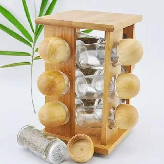 Bamboo Spice Rack 12pcs - Image 5